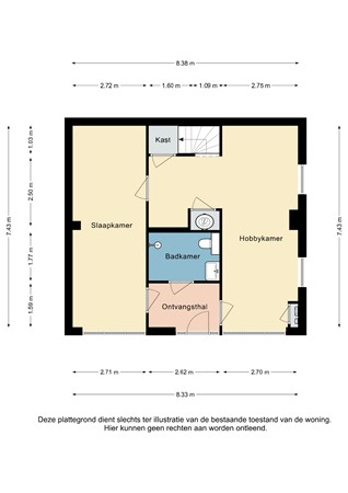 Plattegrond - Raadhuisstraat 27, 6336 VH Hulsberg - Raadhuisstraat 27 Hulsberg - Begane grond 2D.jpg